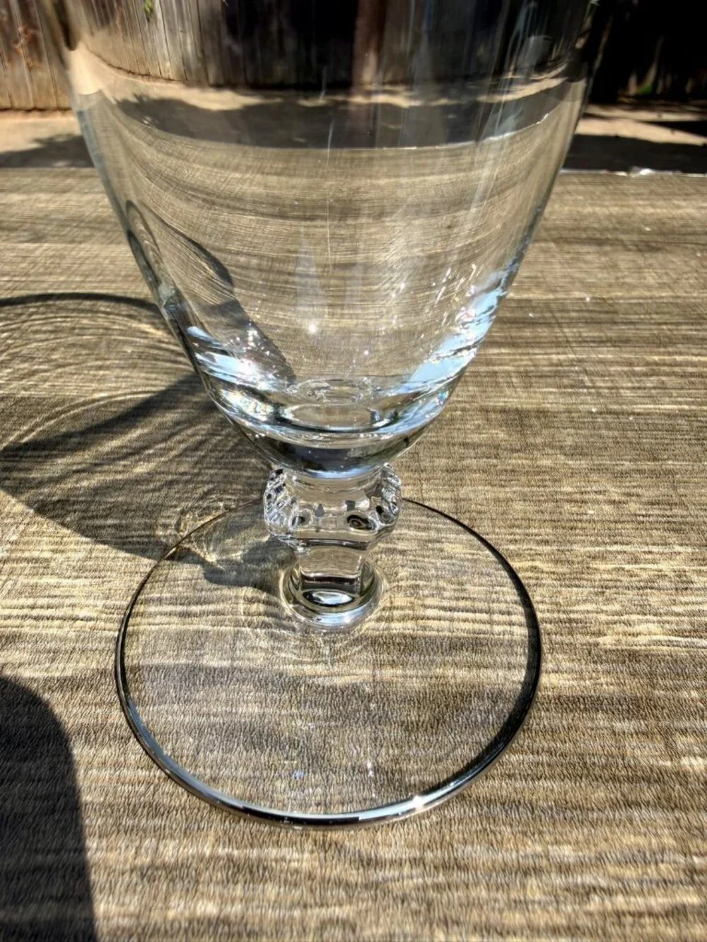MCM Thick Platinum Rim Vintage 6 5/8